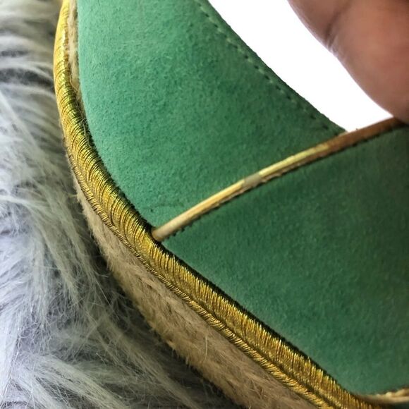 Versace medusa suede espadrille platform - Picture 15 of 16